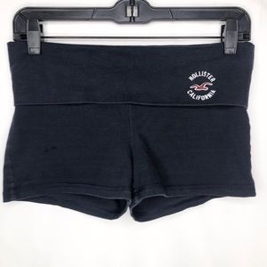 Hollister yoga shorts fold over waist, navy